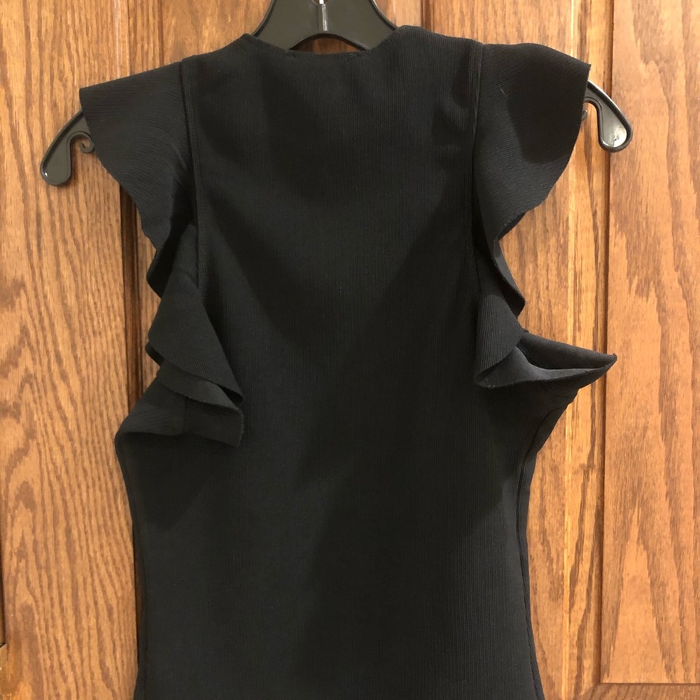 FLETCH RUFFLE TOP IN BLACK SIZE XS - Picture 3 of 4